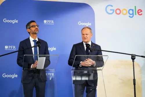 Google annonce qu'il conclut un partenariat en intelligence artificielle avec la Pologne.